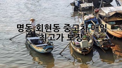 명동, 회현동 중고차 매입, 최고가 보장!